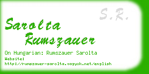 sarolta rumszauer business card
